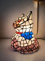 Vintage Tiffany Stijl Kat Lamp, Huis en Inrichting, Gebruikt, Ophalen of Verzenden, Glas, Minder dan 100 cm