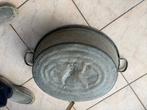 Vintage Zinken Wastobbe / Plantenbak, Ophalen, Overige materialen, Gebruikt, Mand