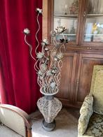 Unieke metalen vloerlamp met bloemmotieven led lampjes, Ophalen, Zo goed als nieuw, Metaal, 150 tot 200 cm