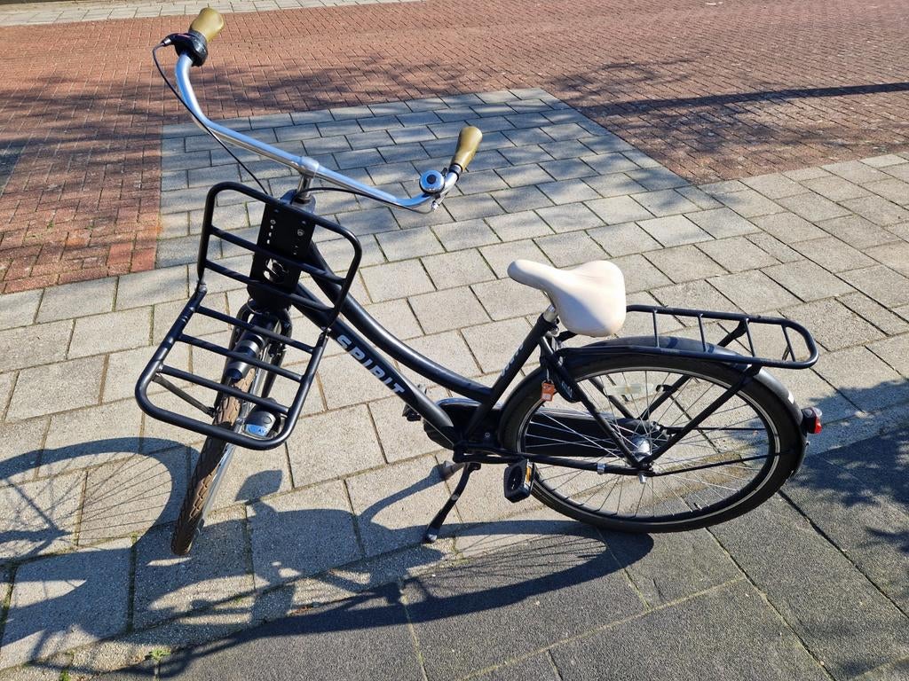 Meisjesfiets 28 inch met voordrager - Spirit Cargo, Ophalen, Gebruikt, 26 inch of meer, Versnellingen