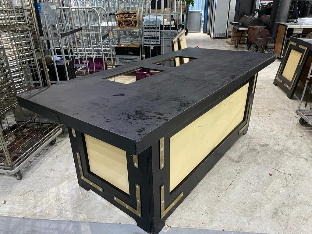 4x Grote houten bar - 210cm x 110cm, Huis en Inrichting, Barren, Ophalen, Gebruikt