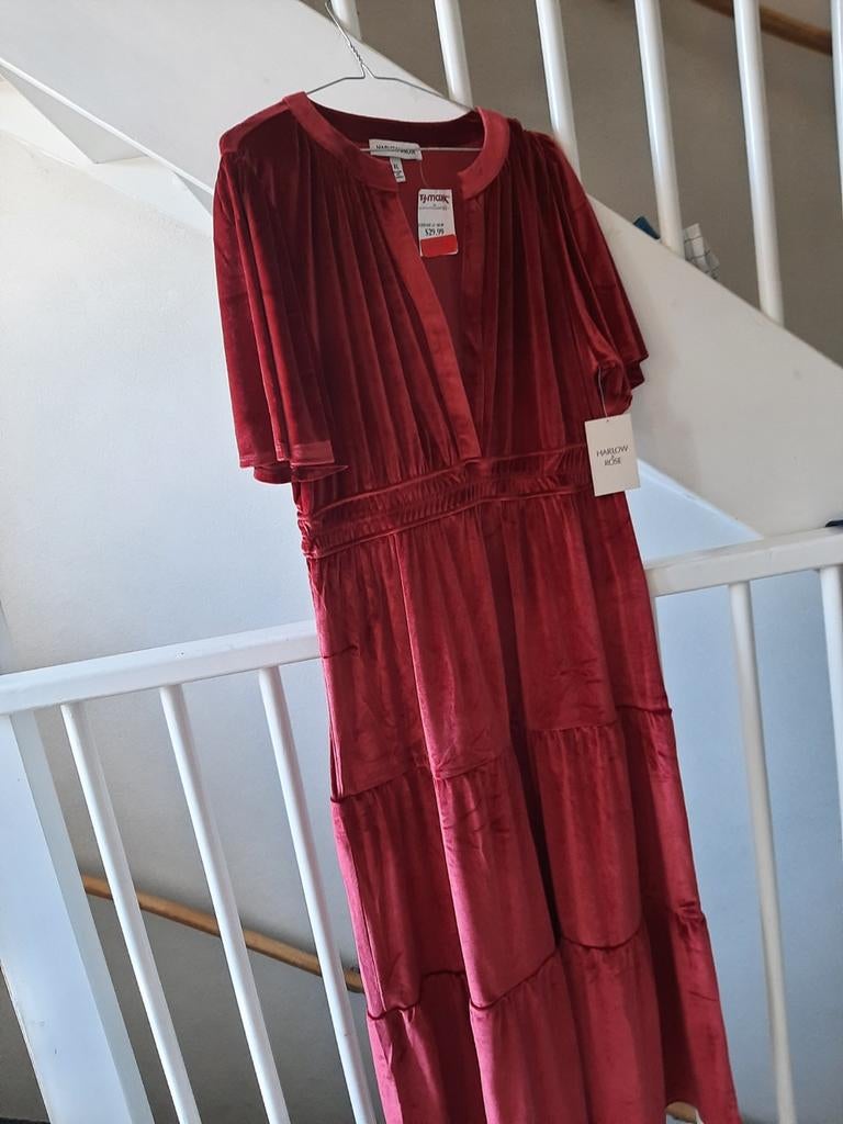 Rode jurk van Harlow & Rose, maat XL  20% korting, Ophalen of Verzenden