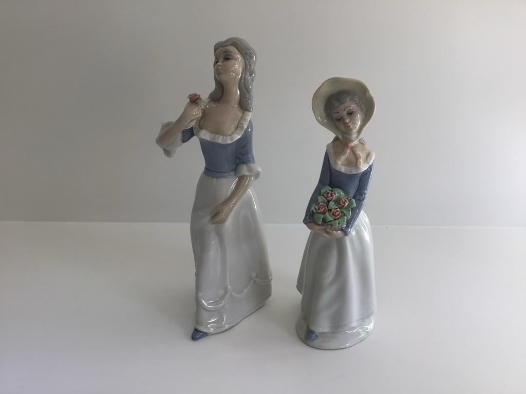 Tengra beeldjes van twee dames, Verzamelen, Beelden en Beeldjes, Ophalen of Verzenden, Gebruikt, Mens