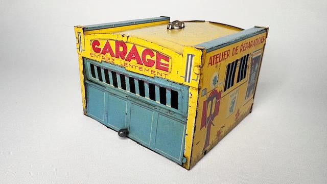 antiek oud blikken speelgoed garage van Jep, Antiek en Kunst, Ophalen of Verzenden