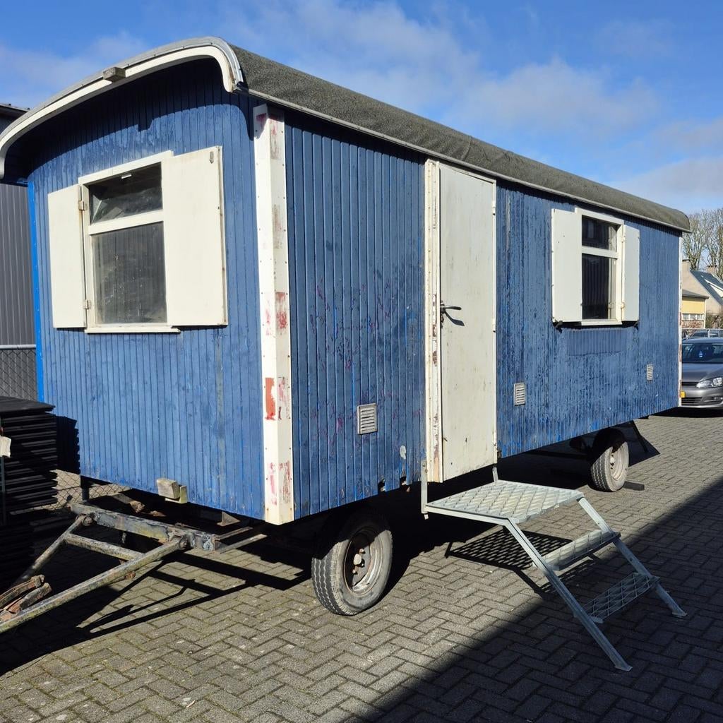 Extra grote schaftwagen/tinyhouse, 600x245, Doe-het-zelf en Verbouw, Bouwketen en Schaftketen, Ophalen