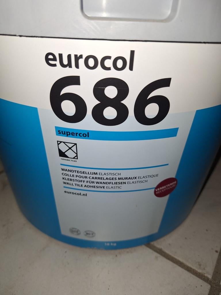 Eurocol 686 Supercol Wandtegellijm Elastisch, Doe-het-zelf en Verbouw, Tegels, Ophalen of Verzenden