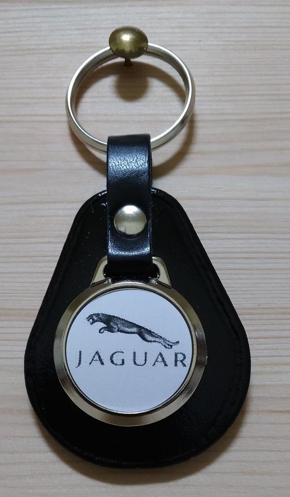 JAGUAR Sleutelhanger met logo . Zwart leer, Auto-onderdelen, Overige Auto-onderdelen, Jaguar, Nieuw, Ophalen of Verzenden