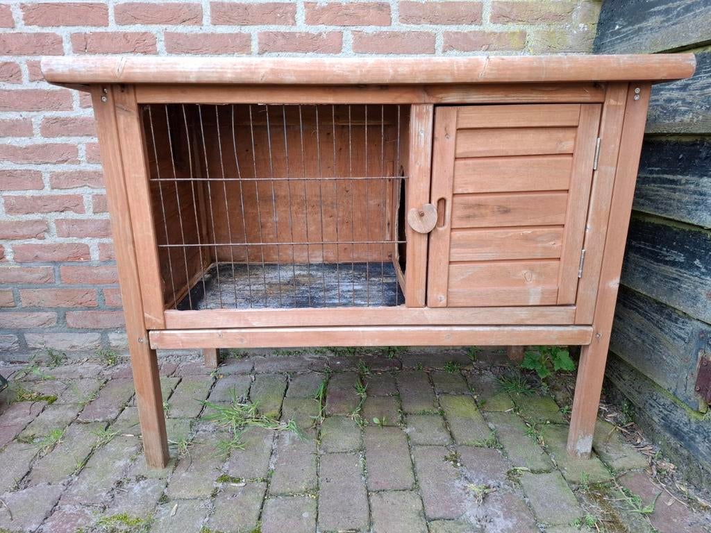 Winterhok konijn met uitneembare bodem, Dieren en Toebehoren, Gebruikt, Konijn, Hok, Ophalen