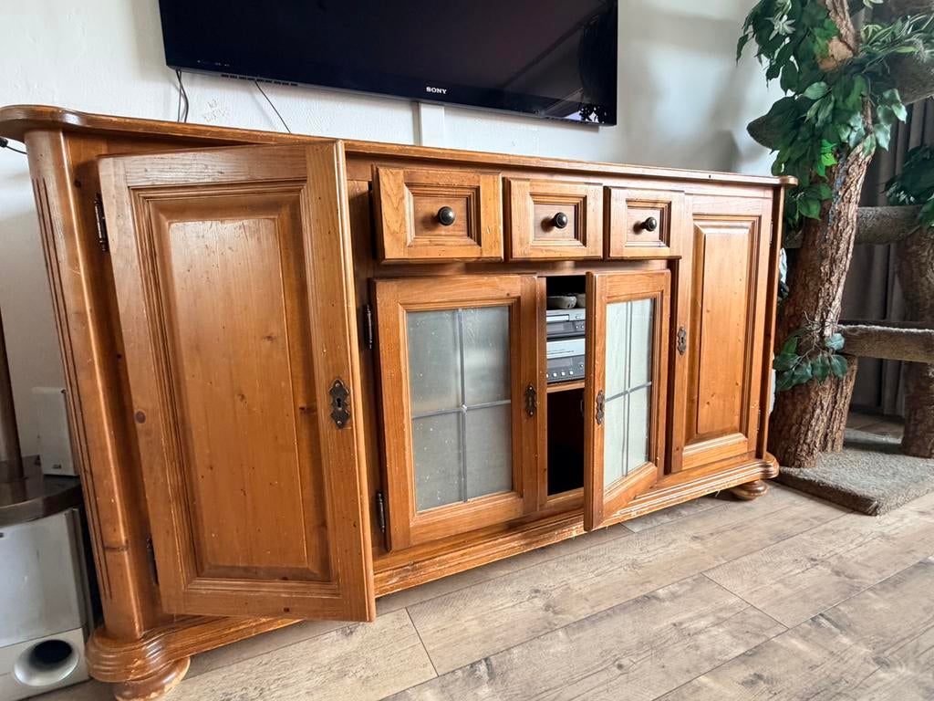 Vintage Grenen dressoir/kast, Ophalen, Gebruikt, Vintage, 50 tot 100 cm