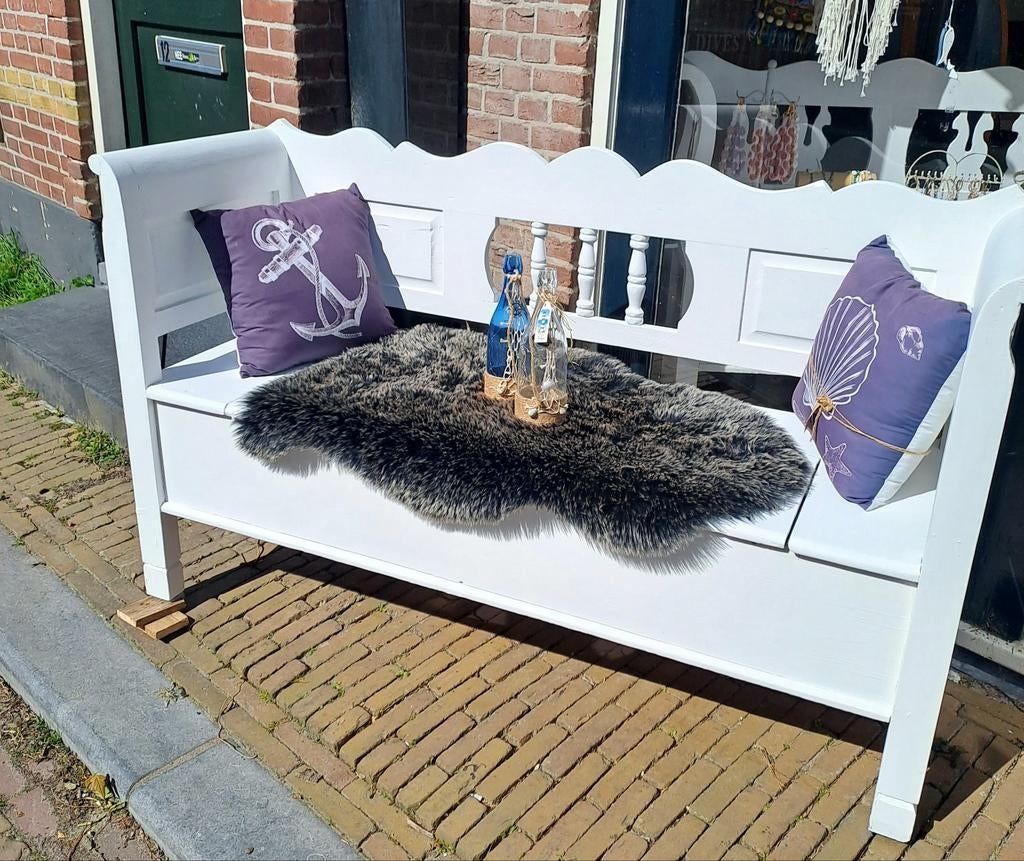 Brocante klepbank, Tuin en Terras, Tuinbanken, Ophalen of Verzenden, Hout