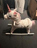 Hobbelpaard Eenhoorn met Geluid - Wit/Roze, Ophalen, Gebruikt, Meisje