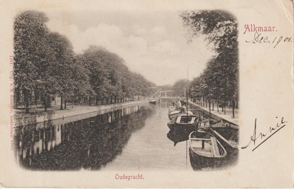 Alkmaar - Oudegracht, Verzenden, Voor 1920, Gelopen, Noord-Holland