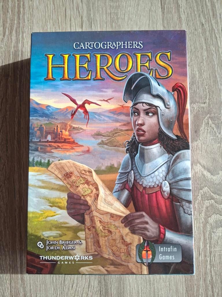 Cartographers Heroes Bordspel - Zo goed als nieuw, Een of twee spelers, Ophalen of Verzenden, Zo goed als nieuw, Thunderworks Games
