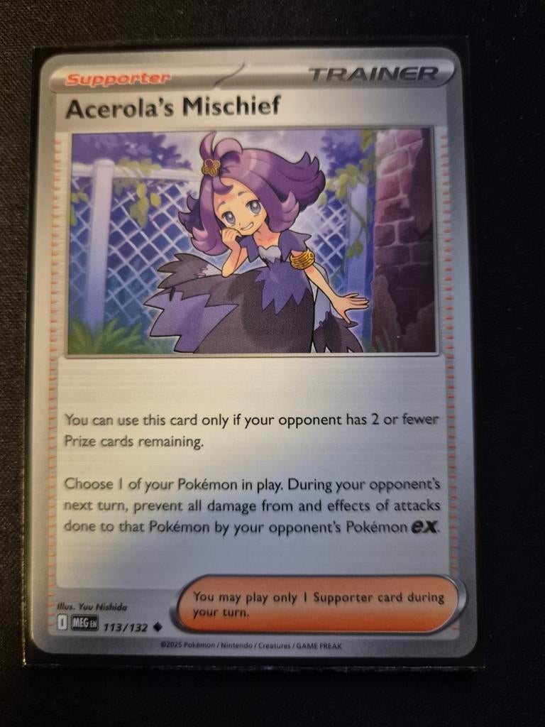 Pokémon kaart: Acerola's Mischief Trainer (113/132), Ophalen of Verzenden, Zo goed als nieuw, Losse kaart