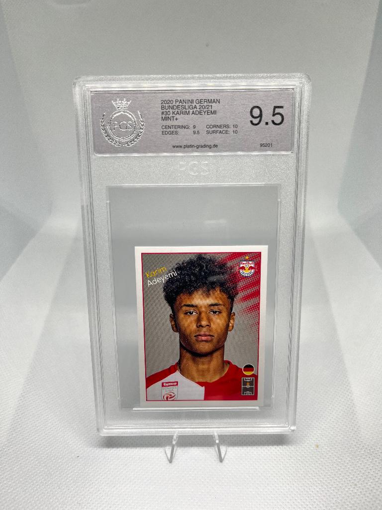 PGS 9.5 Karim Adeyemi 2020 Panini Bundesliga Rookie RC #30, Verzenden, Nieuw, Buitenlandse clubs, Poster, Plaatje of Sticker