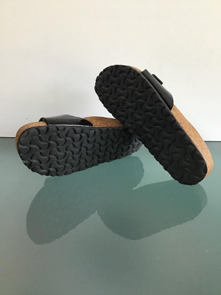 Birkenstock 36 | Madrid zwart | Gratis verzenden, Slippers, Verzenden, Zwart, Zo goed als nieuw