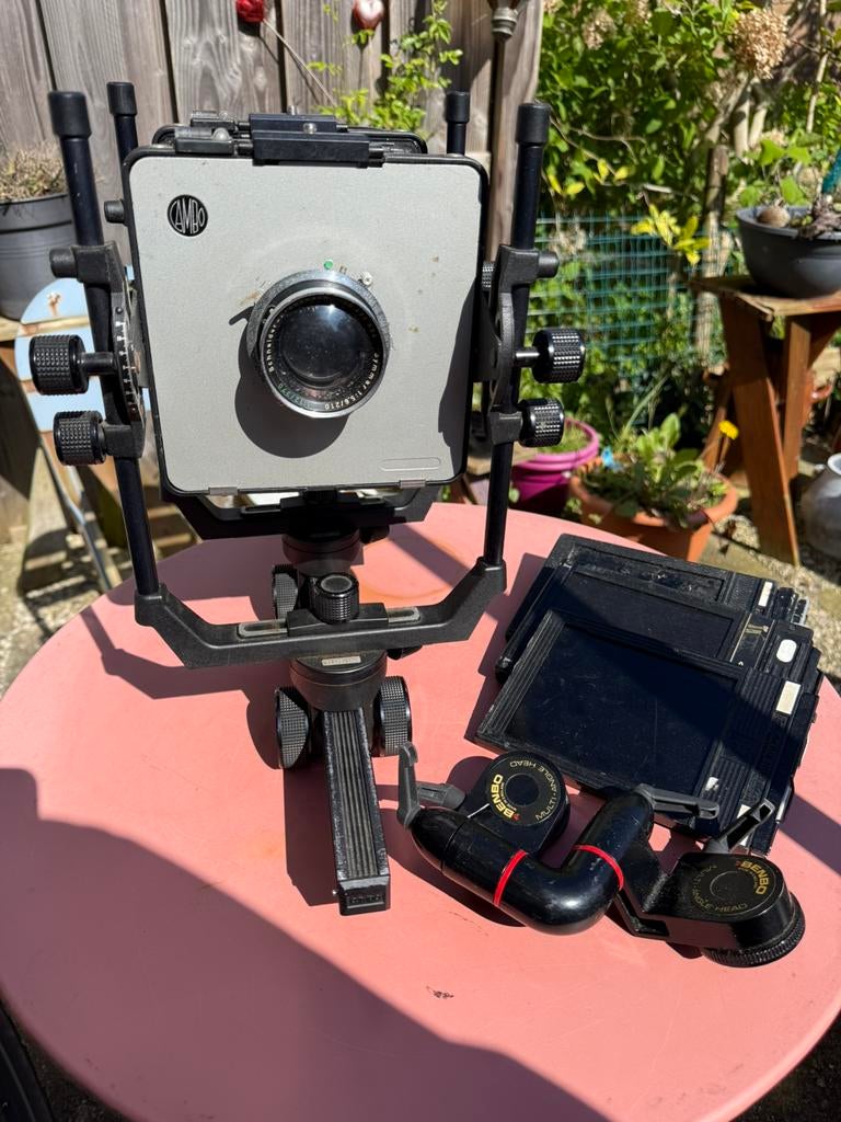Cambo SC 4x5 Technische Camera + Schneider Lens + Benbo Kop, Ophalen of Verzenden, Zo goed als nieuw