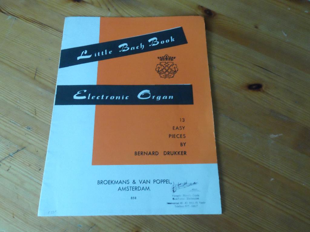 Little bach book - bernard drukker, Orgel, Gebruikt, Klassiek, Ophalen of Verzenden