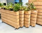 Verrijdbare houten plantenbak op wielen, Tuin en Terras, Gebruikt, 100 cm of meer, Ophalen of Verzenden, Binnen