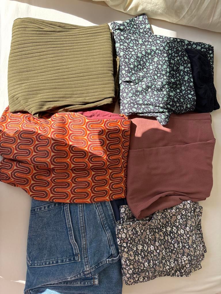 Bundel zwangerschapsbroeken, Ophalen of Verzenden, Zo goed als nieuw, Maat 36 (S), Lang