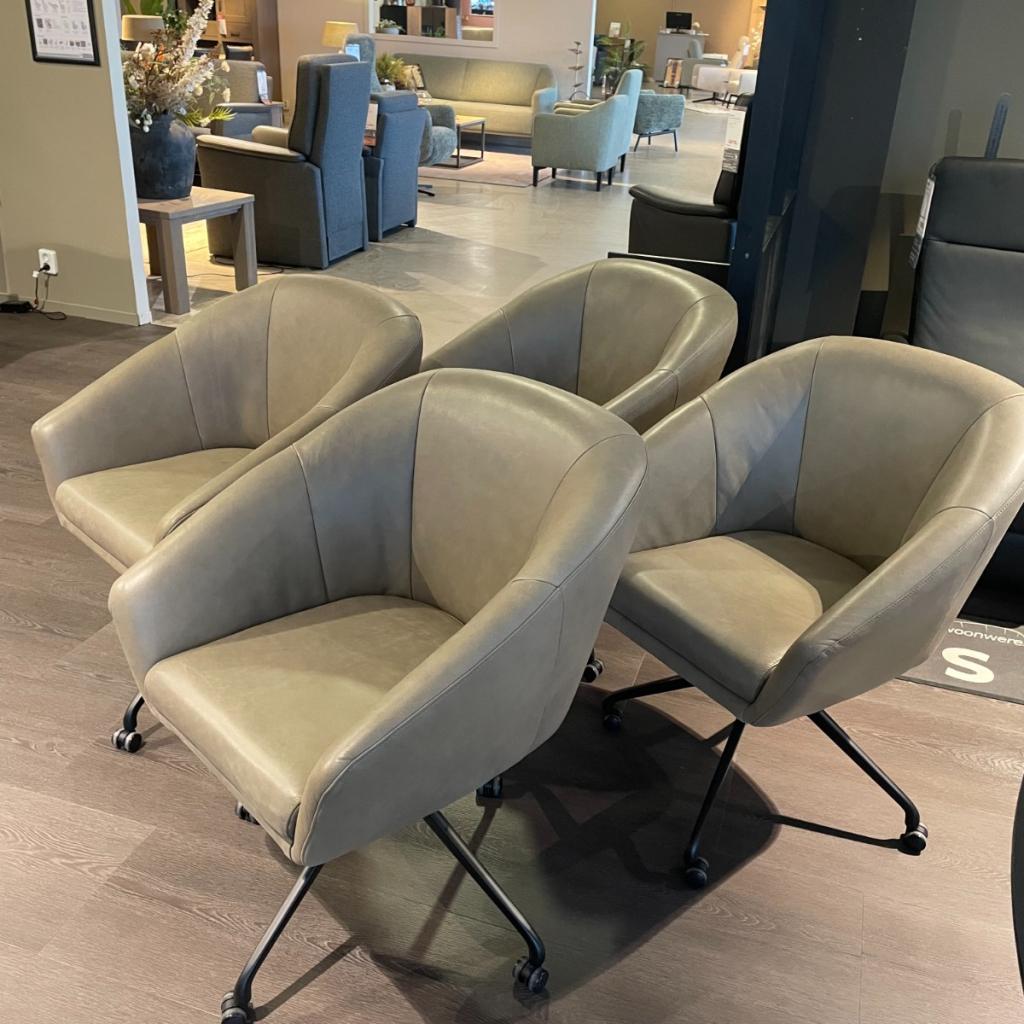 Erata Armstoel Leder Twilight - Set van 4 - IN.HOUSE, Niet ingevuld, Niet ingevuld, Niet ingevuld