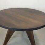 1x Vitra Jean Prouve Gueridon tafel 120 cm Donker – eiken, Niet ingevuld, Niet ingevuld, Ophalen of Verzenden, Zo goed als nieuw