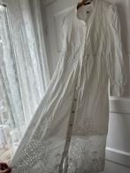 Romantisch witte maxi lange broderie jurk Drole de Copine M, Ophalen of Verzenden, Zo goed als nieuw, Maat 38/40 (M), Onder de knie