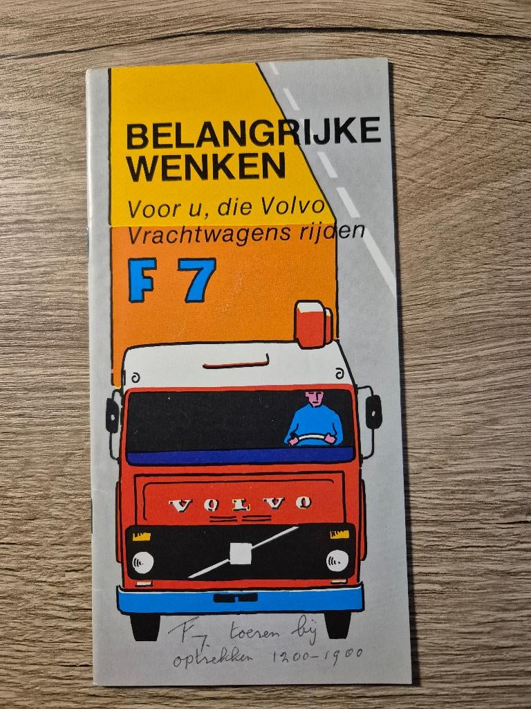 Volvo F7 Instructieboek (Belangrijke wenken) 1979, Ophalen of Verzenden