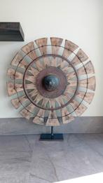 Groot houten wiel, Ophalen