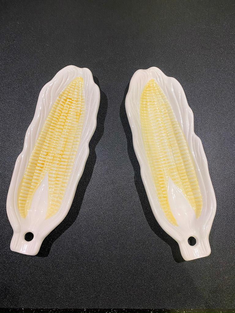 Vintage maïskolf schalen - set van twee ; NIEUW, Huis en Inrichting, Verzenden, Nieuw, Schaal of Schalen, Overige stijlen