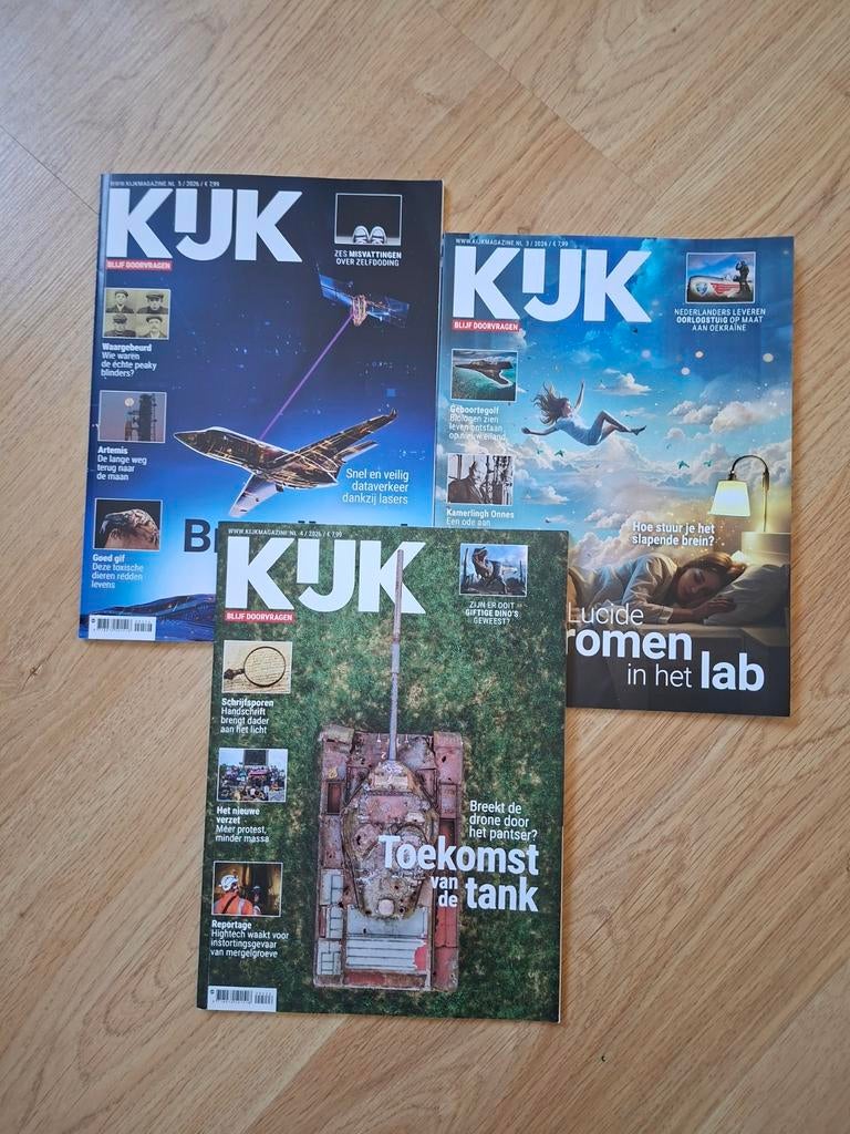 Tijdschriften KIJK 3 x nr 3, 4 en 5 2026, Ophalen of Verzenden, Gelezen