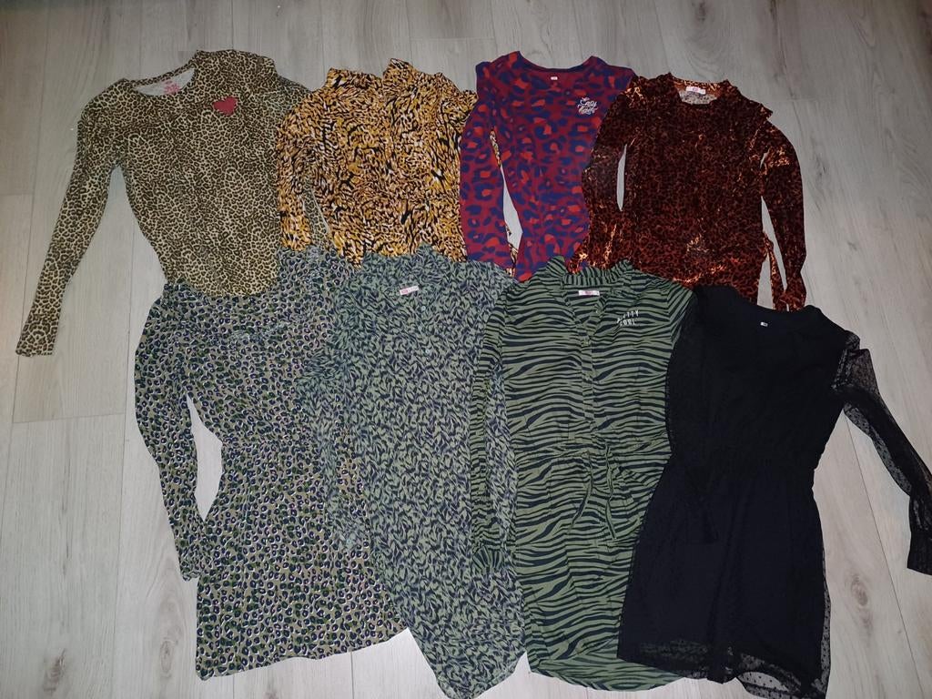8x jurk WE Fashion maat 146/152 lange mouw, Kinderen en Baby's, Kinderkleding | Maat 146, Ophalen of Verzenden, Zo goed als nieuw