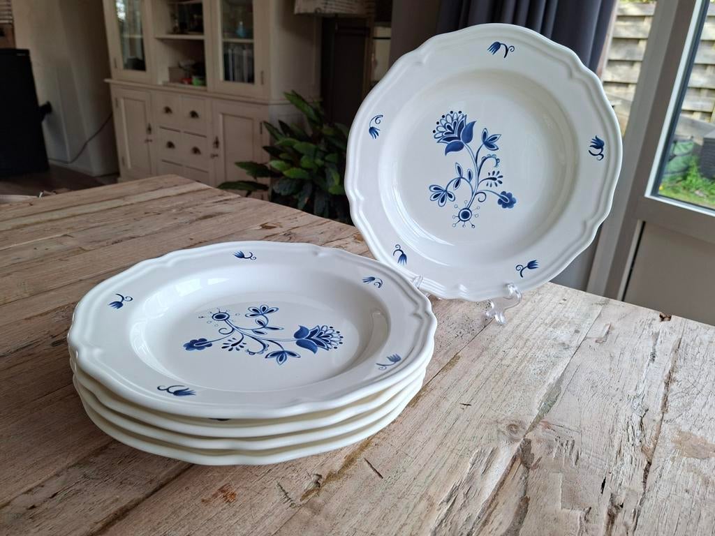 Set van 5 IKEA ARV IDYLL diepe borden 26cm - Nieuwstaat, Gebruikt, Keramiek, Ophalen of Verzenden, Bord(en)