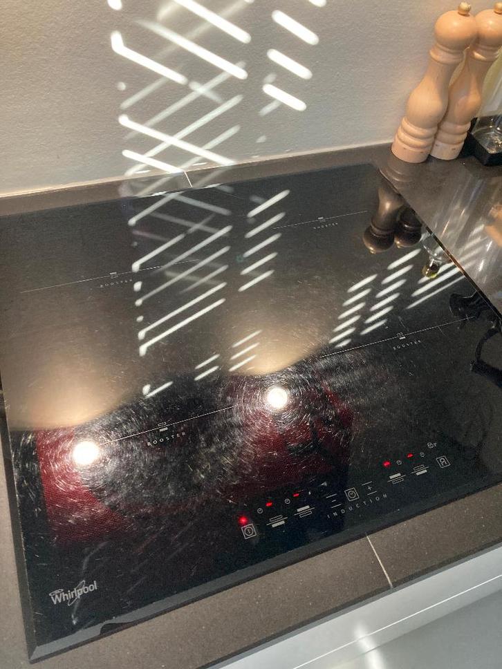 Kookplaat inductie Whirlpool, Witgoed en Apparatuur, Kookplaten, Gebruikt, Inbouw, Inductie, 4 kookzones, Ophalen