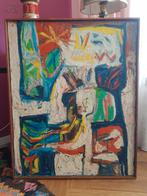 Groot vintage schilderij a la Karel Appel, expressionisme, Ophalen
