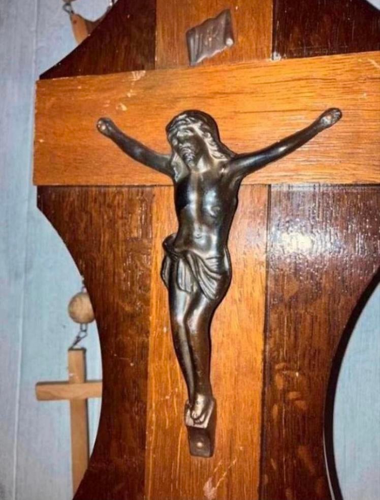 Crucifix staande uitvoering… antiek erg mooi, Antiek en Kunst, Antiek | Religie, Ophalen of Verzenden