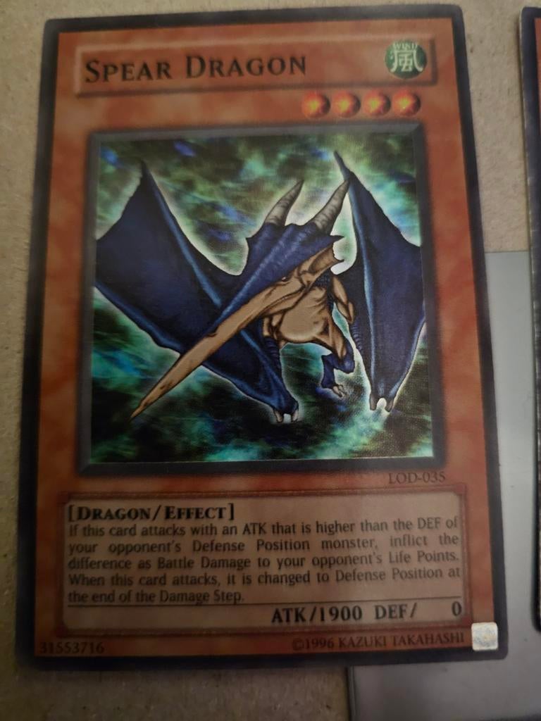 Yu-Gi-Oh! Spear Dragon LOD-035 Foil Kaart, Verzenden, Zo goed als nieuw, Meerdere kaarten, Foil