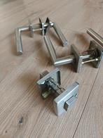 Gamma Zagreb deurklink met rozet ..., Ophalen of Verzenden, Rvs, Klink of Kruk