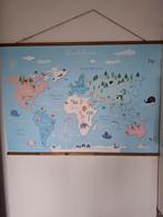 Leuke Kinder Wereldkaart Poster 100x70cm, Ophalen of Verzenden, Zo goed als nieuw, Wanddecoratie