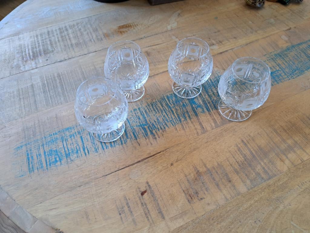 4 kristallen cognac glazen uit voormalig tsjechoslowakije, Ophalen