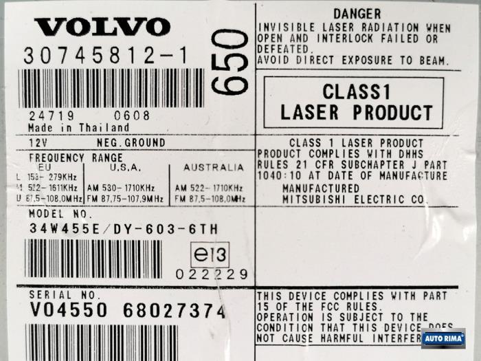 Radio CD Speler van een Volvo V70, Gebruikt, -, -, Ophalen of Verzenden