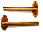 Twee vintage houten handdoekenrekken, Ophalen of Verzenden