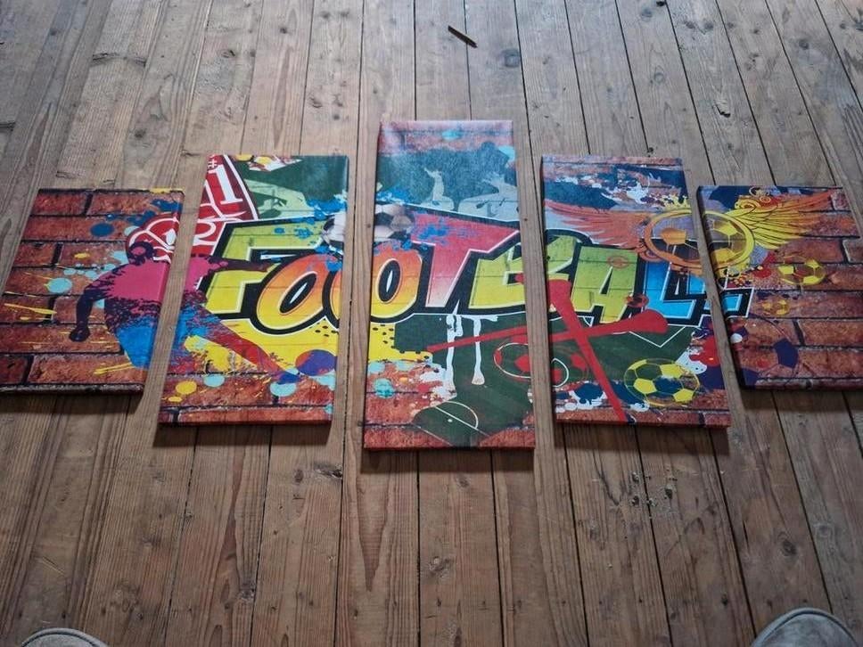 Canvas voetbal, Ophalen of Verzenden, Zo goed als nieuw, Schilderij, 75 cm of meer