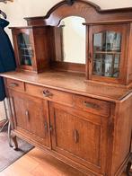 Antieke buffetkast met spiegel., Antiek en Kunst, Ophalen of Verzenden
