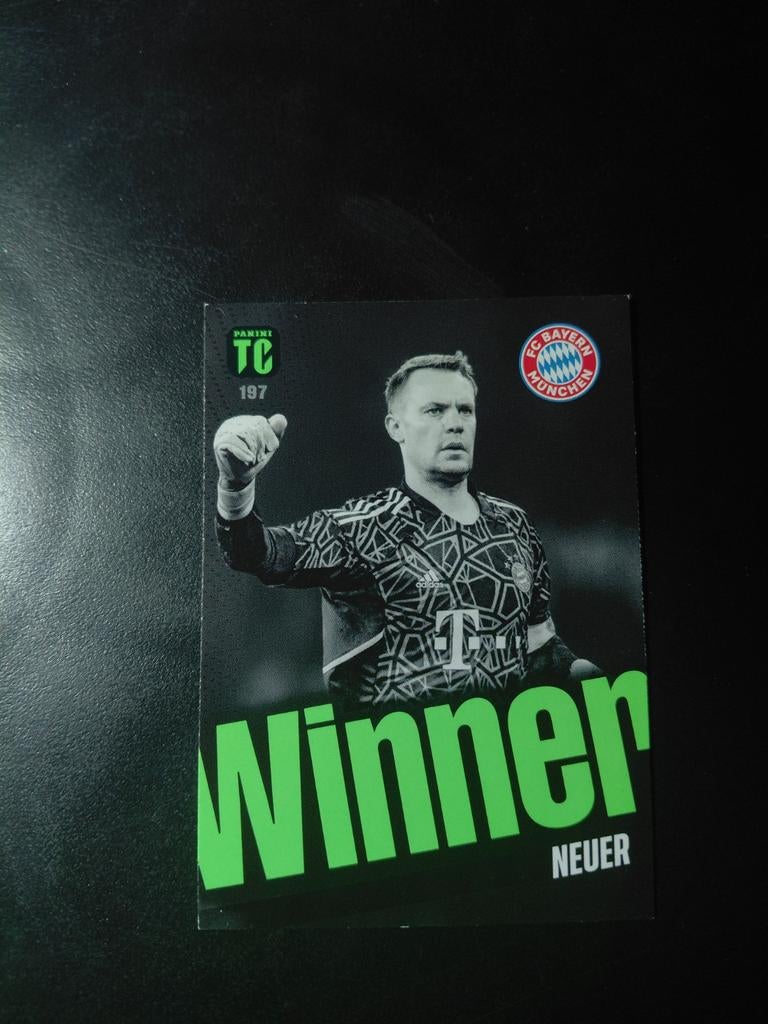 Menuel neuer (bayern munchen) winner panini top class, Ophalen of Verzenden, Nieuw, Buitenlandse clubs, Poster, Plaatje of Sticker