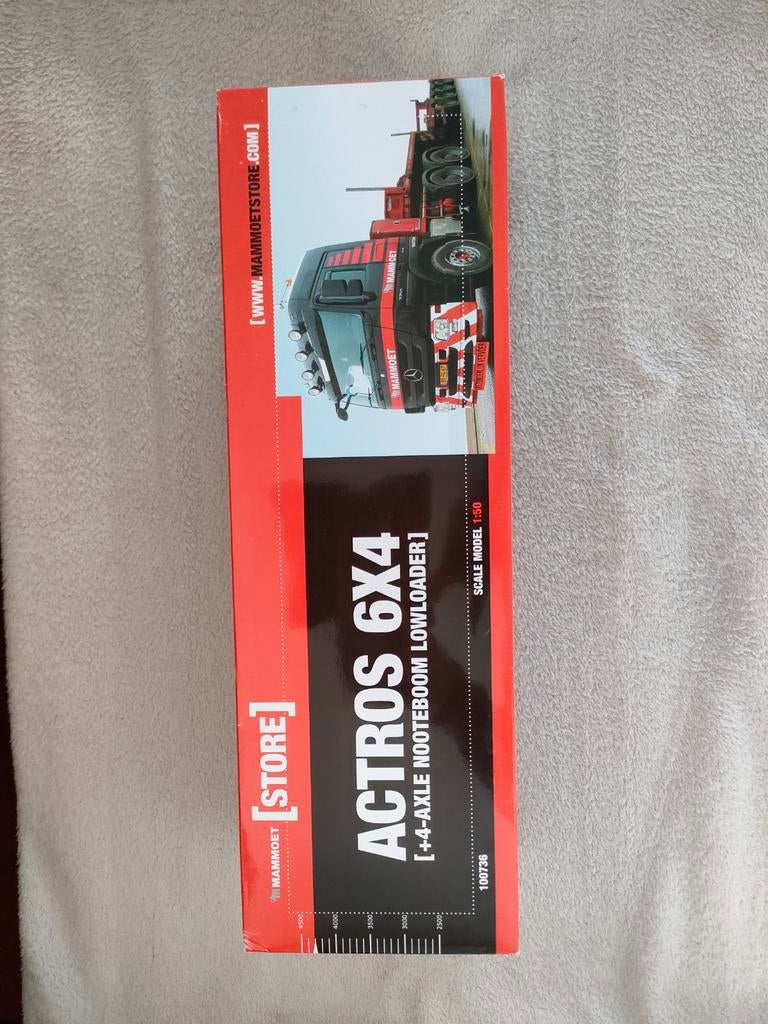 Mammoet Actros 6x4 met 4-as Nooteboom dieplader (WSI), Ophalen of Verzenden