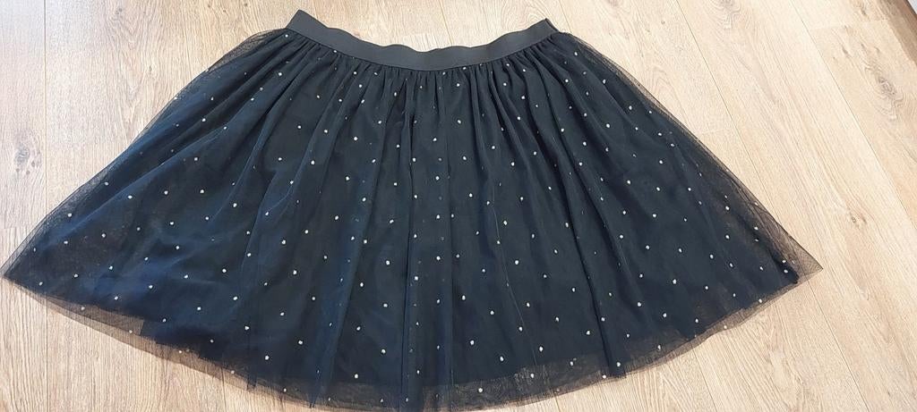 Voile rok met glitters/zwart/maat L, Kleding | Dames, Rokken, Zwart, Maat 42/44 (L), Ophalen of Verzenden, Zo goed als nieuw