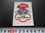 sticker pritt lijmstift strip clown come pritt with me, Ophalen, Zo goed als nieuw