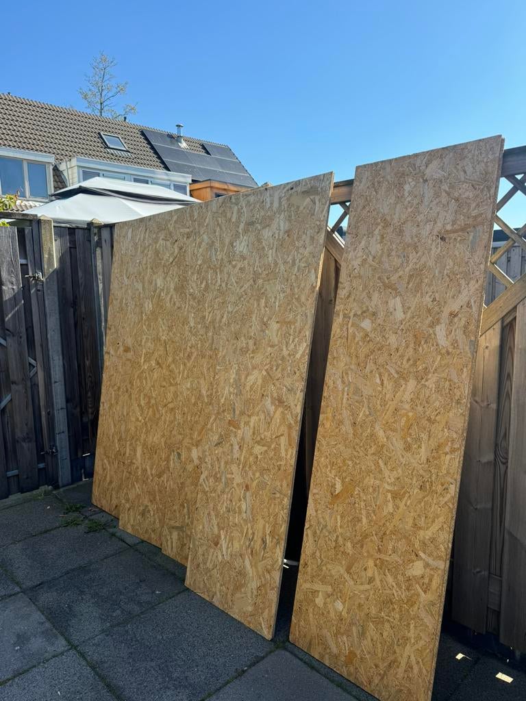 OSB PLATEN/CONSRUCTIEPLATEN TE KOOP (5 stuks), Doe-het-zelf en Verbouw, Platen en Panelen, Ophalen of Verzenden, Zo goed als nieuw