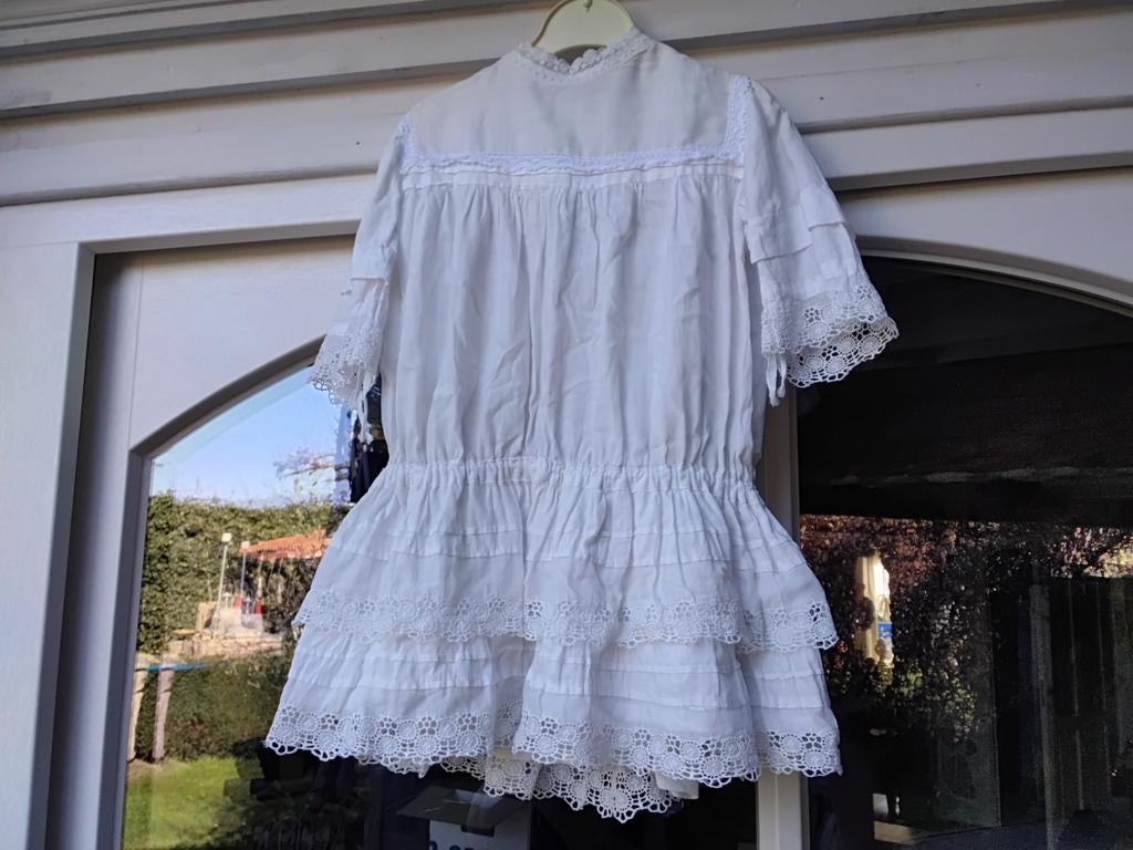 Brocante wit kanten Jurkje, Antiek en Kunst, Antiek | Kleding en Accessoires, Ophalen of Verzenden